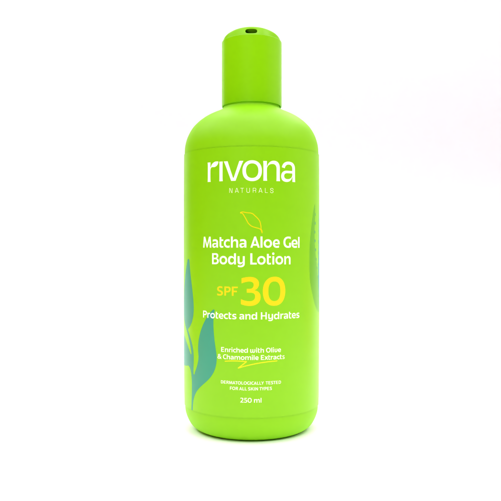 Rivona Naturals Matcha Aloe Gel Body Lotion with SPF 30 - Distacart