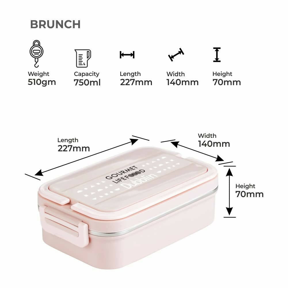 Dubblin Brunch Stainless Steel Lunch Box - Distacart