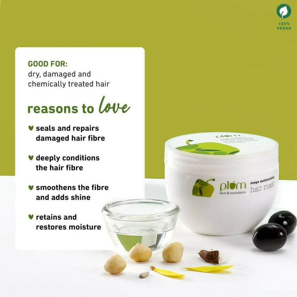 Plum Olive & Macadamia Mega Moisturizing Hair Mask - Distacart