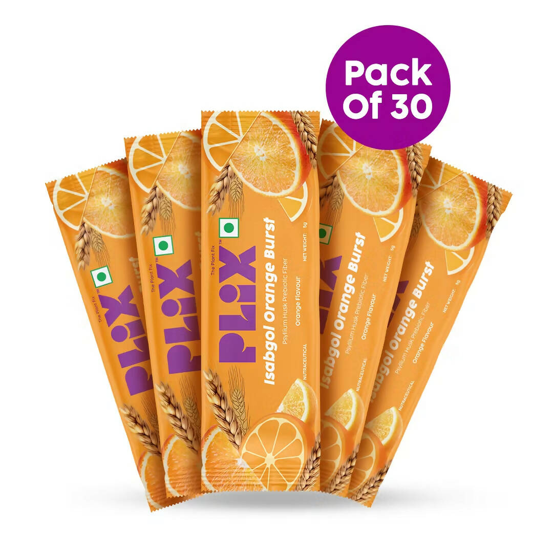 PLIX The Plant Fix Isabgol Orange Burst with Oat Fiber - Distacart