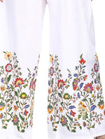 Thumbnail for Mominos Fashion White Floral Design Palazzo