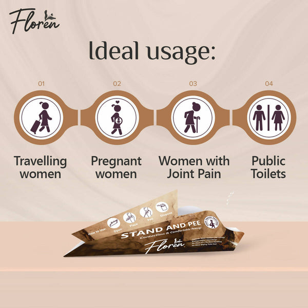 Floren Disposable Contactless Urination Device for Women & Girls - Distacart