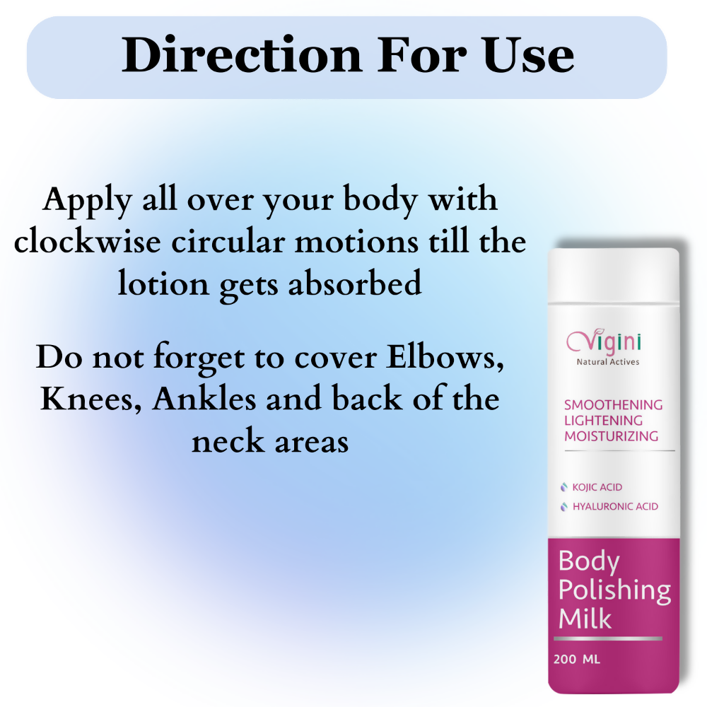 Vigini Skin Whitening Lightening Body Polishing Day Night Milk Lotion - Distacart