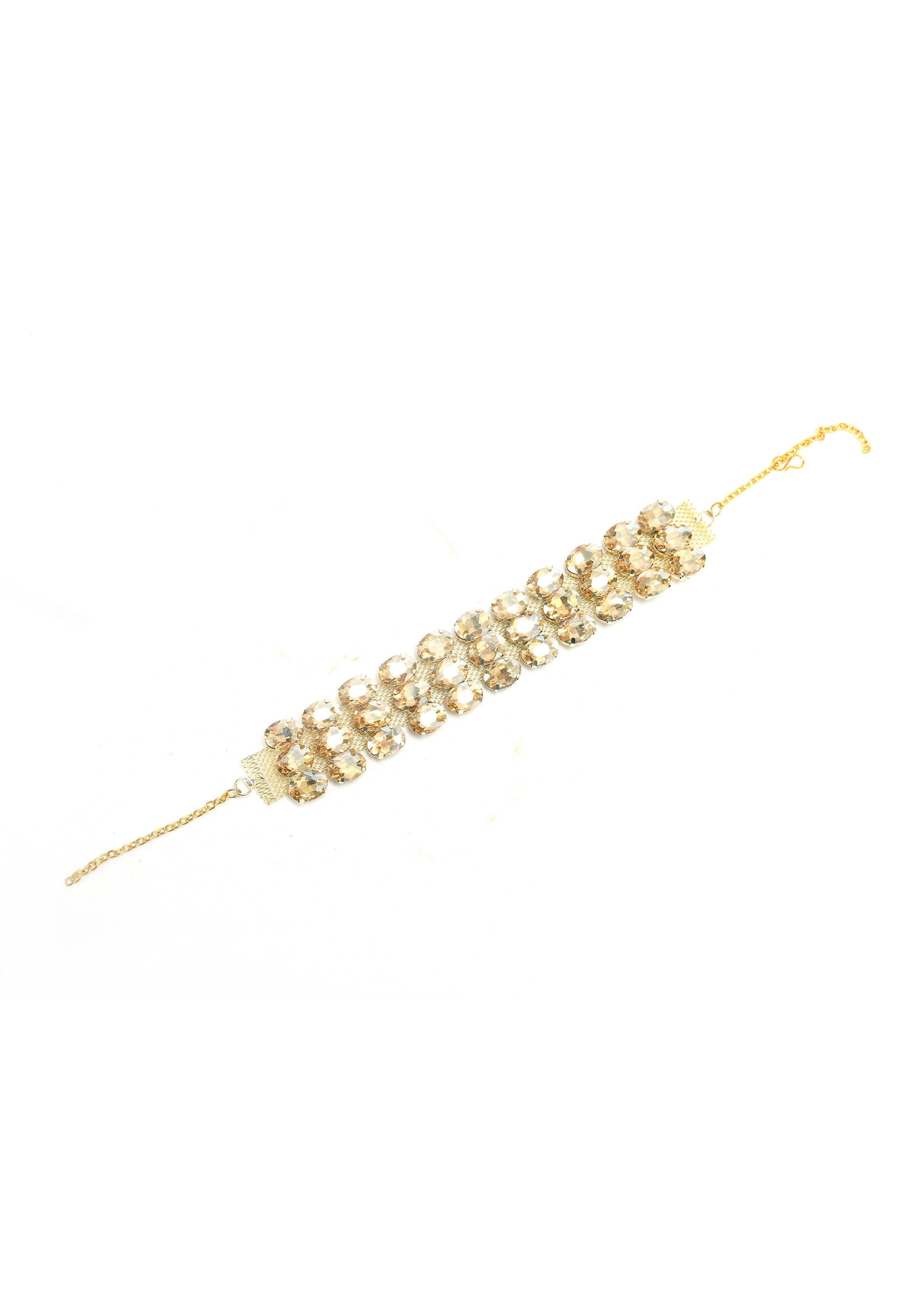Mominos Fashion Johar Kamal Gold-Plated Finish Stone Choker For Women (Golden) - Distacart