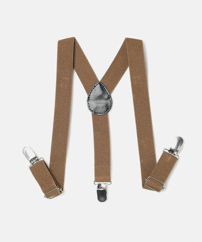Manet Boys Solid Suspenders - Beige - Distacart