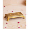 eCraftIndia Beige Lotus Flowers Engraved Pooja Chowki - Distacart