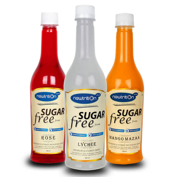 Newtrition Plus Sugar Free Mango + Lychee + Rose Syrup