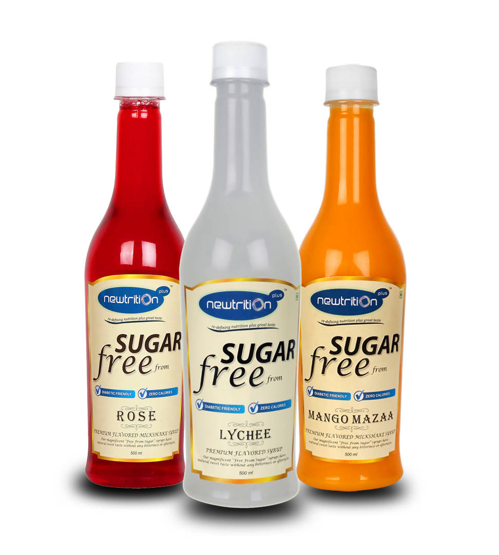 Newtrition Plus Sugar Free Mango + Lychee + Rose Syrup