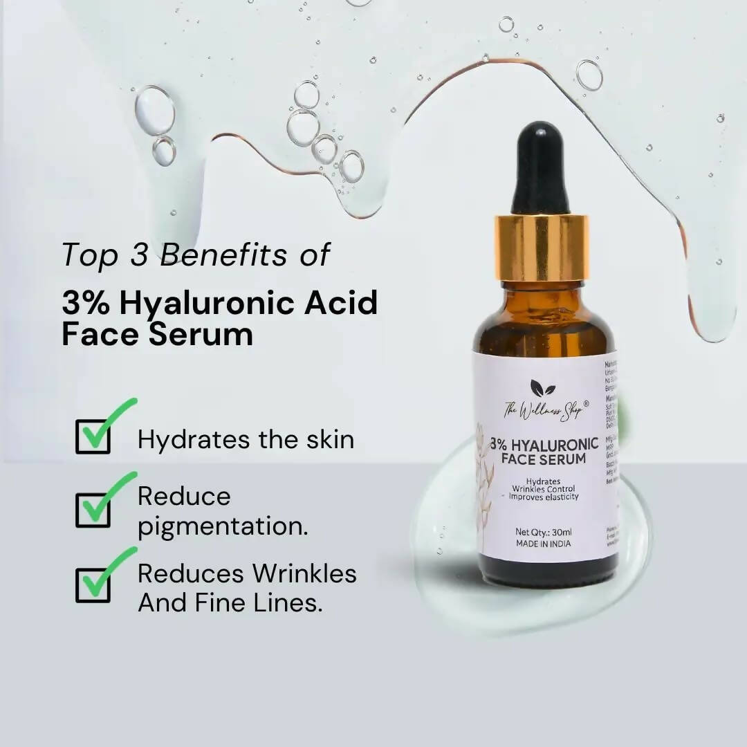The Wellness Shop 3% Hyaluronic Face Serum - Distacart