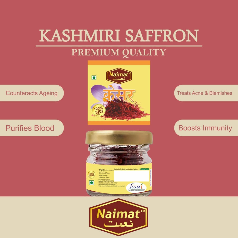 Naimat Saffron 1 gm (Pack Of 1), (Pack Of 5) Online