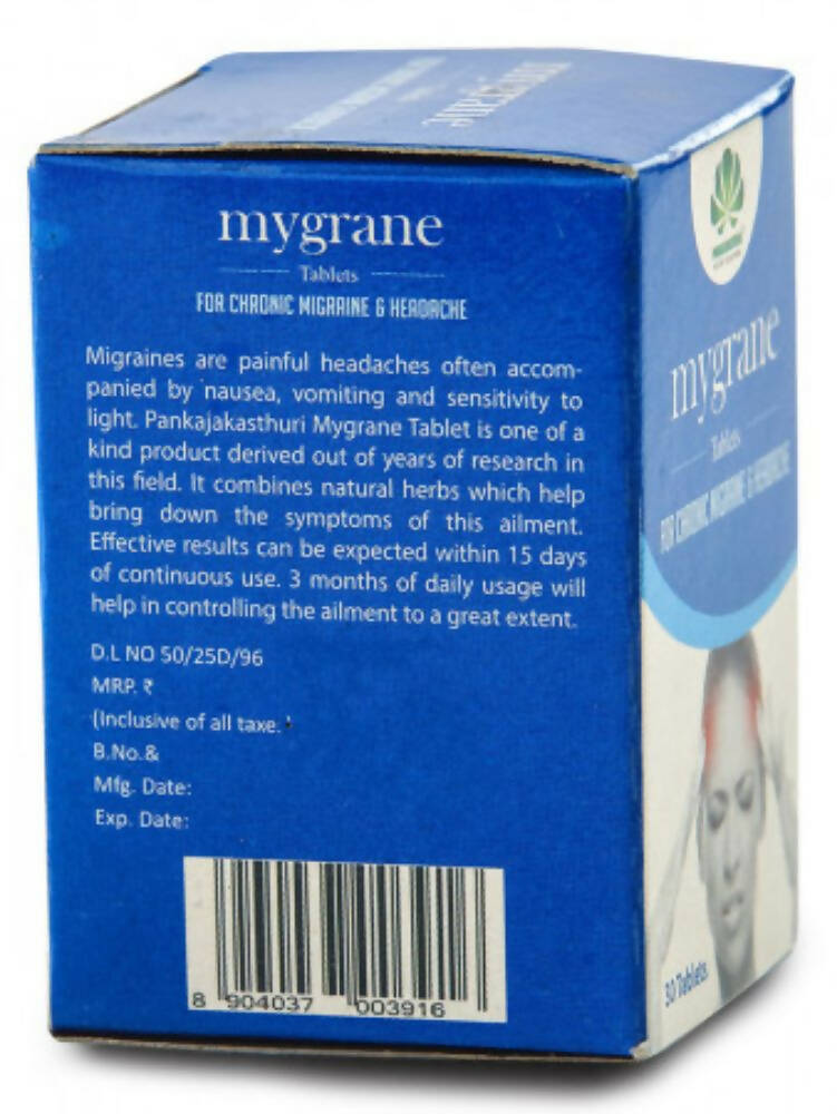 Pankajakasthuri Mygrane Tablets - Distacart