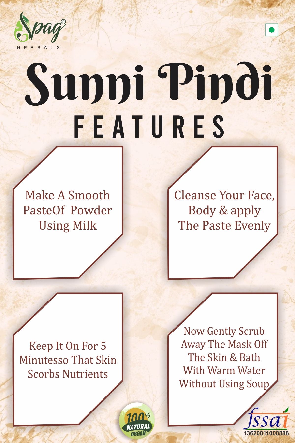 Spag Herbals Premium Sunni Pindi Powder - Distacart