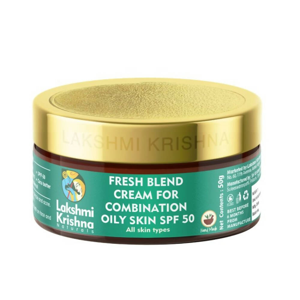 Lakshmi Krishna Naturals Fresh Blend Cream For Combination Oily Skin SPF 50 - Distacart