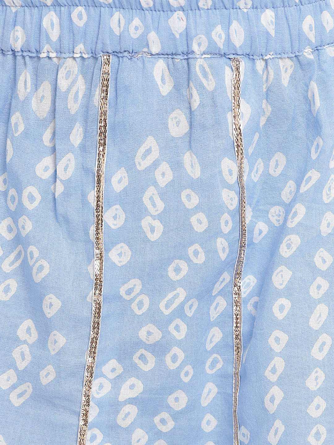 Blue & White Ready to Wear Lehenga with Blouse for Kids - Bhama - Distacart