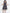 Girls Navy Blue Foil Print Fit & Flare Dress for Kids - Bhama - Distacart