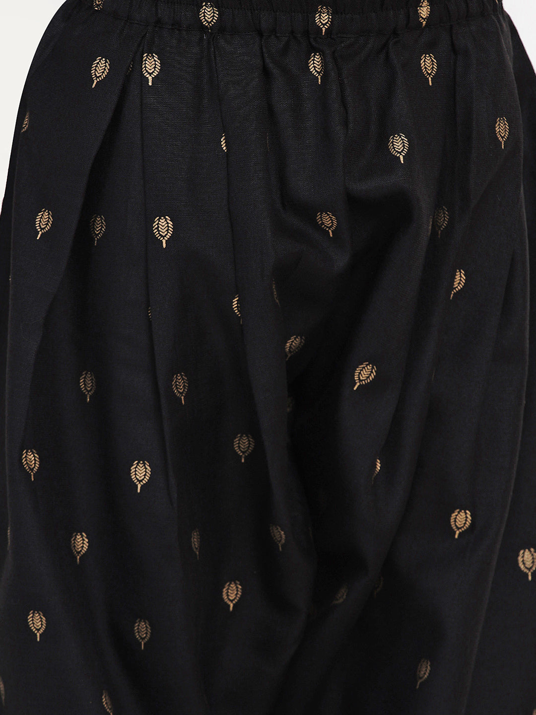 Girls Black Printed Kurti with Salwar for Kids - Bhama - Distacart