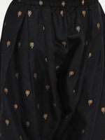 Thumbnail for Girls Black Printed Kurti with Salwar for Kids - Bhama - Distacart