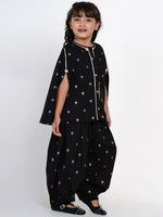 Thumbnail for Girls Black Gotta Patti Kurta with Salwar for Kids - Bhama - Distacart