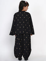 Thumbnail for Girls Black Gotta Patti Kurta with Salwar for Kids - Bhama - Distacart