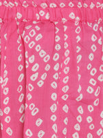 Thumbnail for Girls Pink & White Printed Ready To Wear Lehenga & Blouse With Dupatta for Kids - Bhama - Distacart