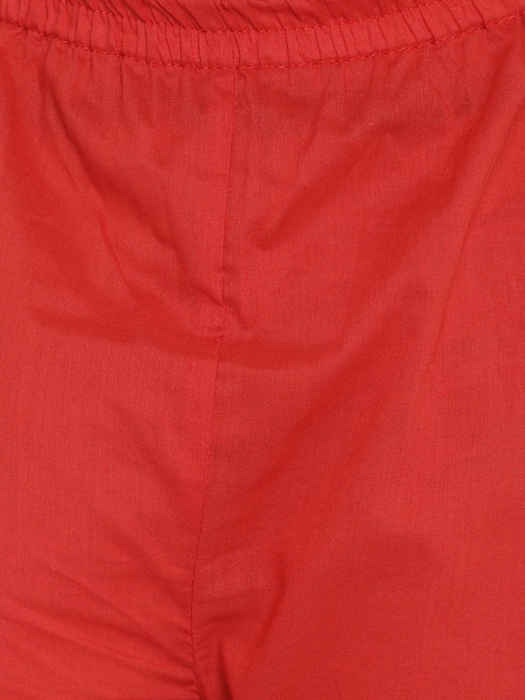 Girls Yellow & Red Embroidered Kurta With Trousers & Dupatta for Kids - Bhama - Distacart