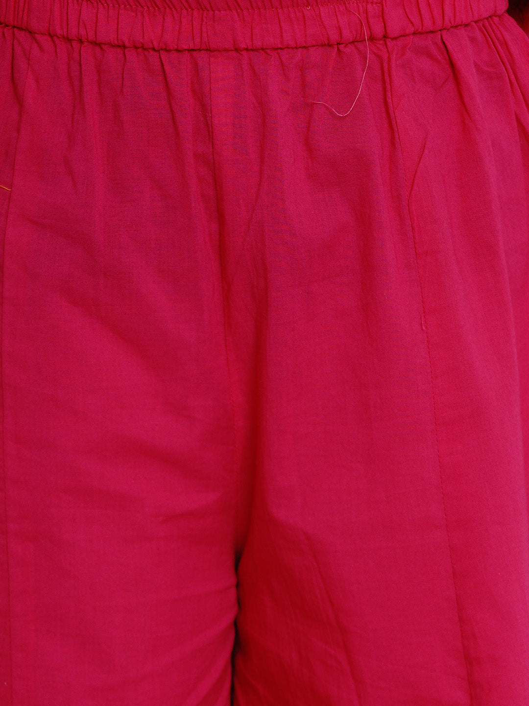 Girls Fuchsia Embroidered Kurti With Palazzos for Kids - Bhama - Distacart