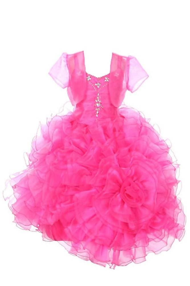 Asmaani Baby Girls Pink Tissue Net Knee Length Frock (AS-DRESS_22152) - Distacart