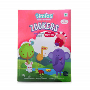 Timios Zookers Cherry Bits Animal Shaped Biscuits For Toddlers