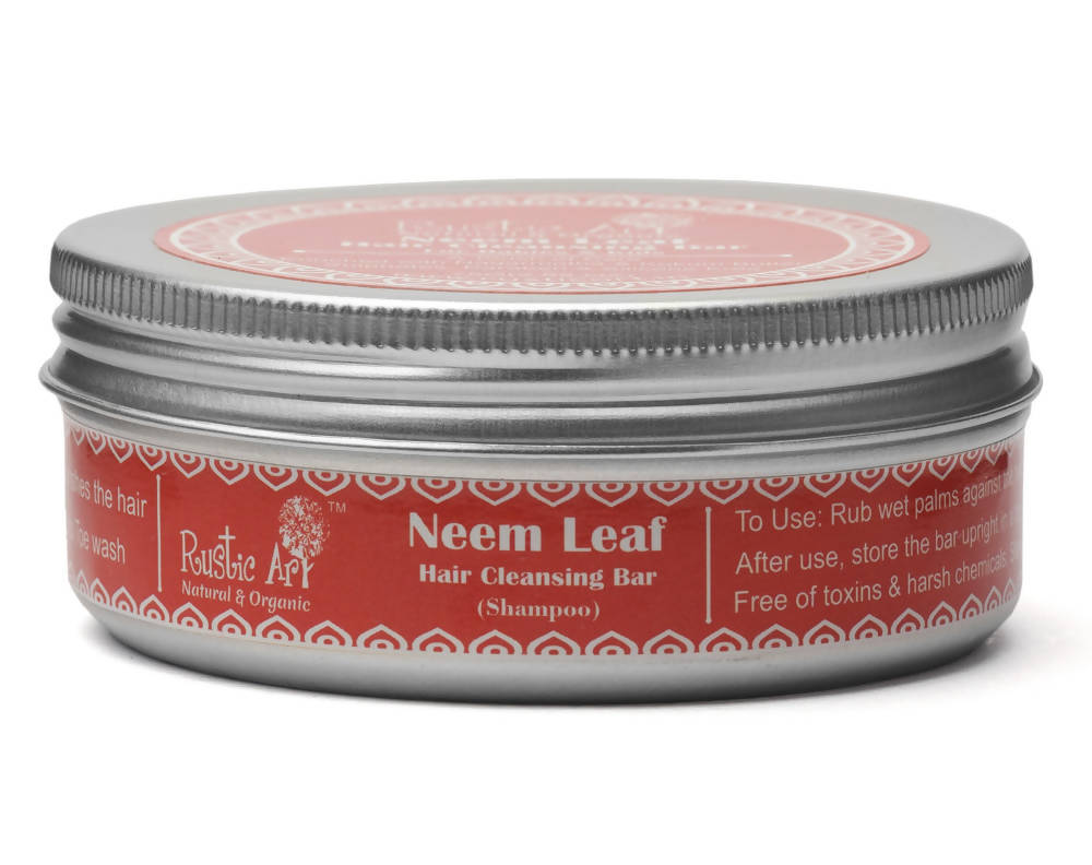 Rustic Art Neem Leaf Hair Cleansing Bar For Babies and Kids