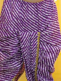 Thumbnail for NOZ2TOZ Kids Boys Ethnic Festive Wear leheriya Printed Pure Cotton Full Sleeve Dhoti Kurta - Purple - Distacart
