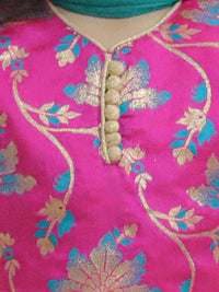 Thumbnail for NOZ2TOZ Kids Girls Ethic Traditional Indian Festive Jacquard Choli Lehenga Choli with Dupatta - Pink - Distacart