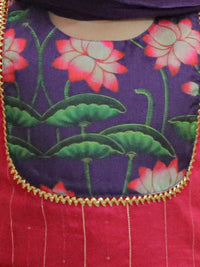 Thumbnail for NOZ2TOZ Kids Girls Ethic Traditional Indian Festive Chanderi Kurta with Printed Salwar and Dupatta - Pink - Distacart