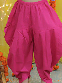 Thumbnail for NOZ2TOZ Kids Embroidered Jacket With Cotton Kurti Dhoti for Girls - Pink - Distacart