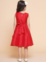 Thumbnail for Girls Red Solid A-Line Dress. for Kids - Bhama - Distacart