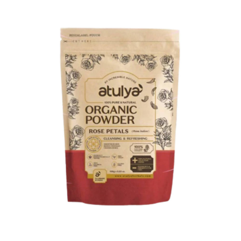 Atulya Natural Rose Petals Organic Powder - Distacart