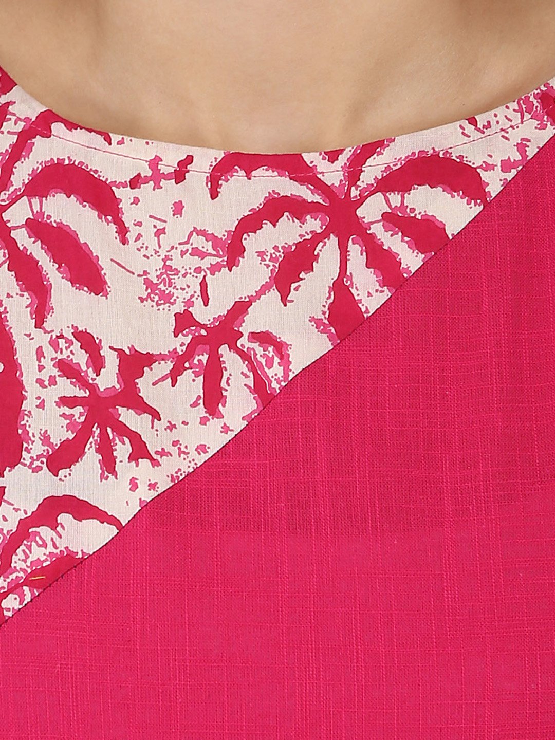 NOZ2TOZ Pink Half Sleeve Cotton Anarkali Kurta - Distacart