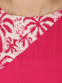 Thumbnail for NOZ2TOZ Pink Half Sleeve Cotton Anarkali Kurta - Distacart