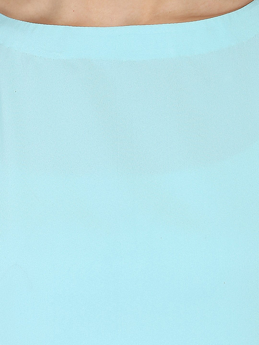 NOZ2TOZ Blue Half Sleeve Crepe A-Line Kurta - Distacart