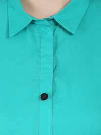 Thumbnail for NOZ2TOZ Sea Green 3/4Th Sleeve Cotton Layerd Anarkali Kurta - Distacart