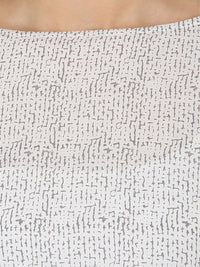 Thumbnail for NOZ2TOZ White & Blue Printed 3/4Th Sleeve Cotton A-Line Kurta - Distacart