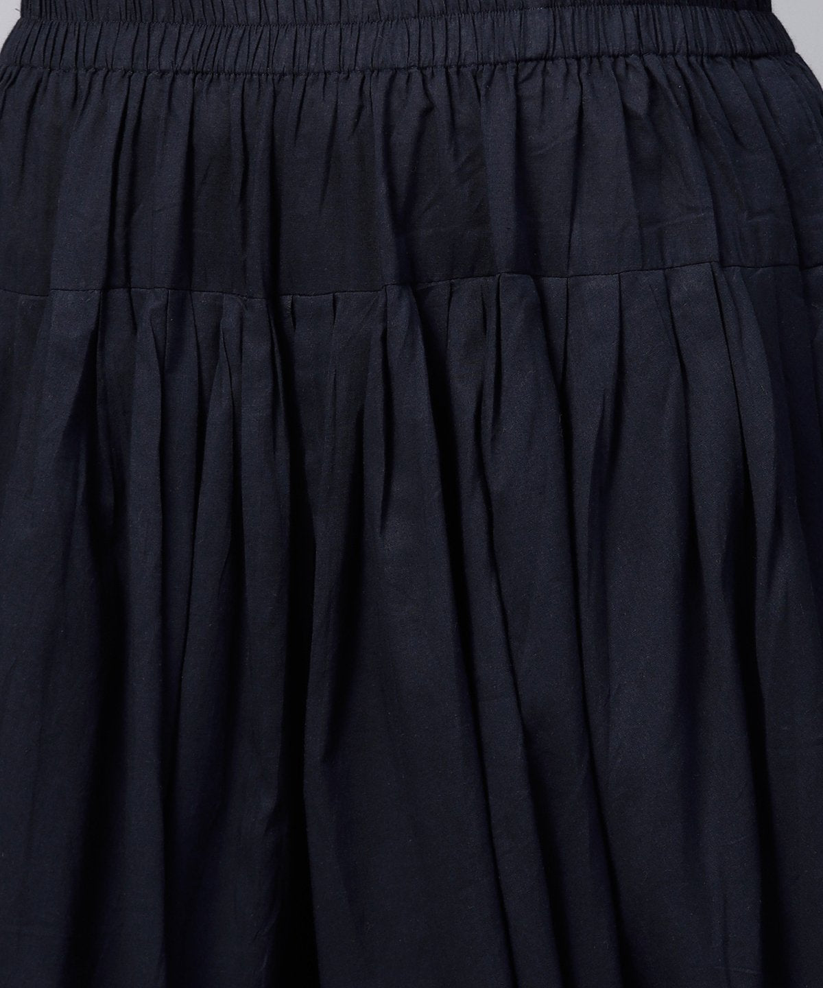 NOZ2TOZ Blue Printed 3/4Th Sleeve A-Line Cotton Kurta With Solid Dye Dhoti Pant Set - Distacart