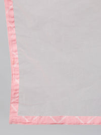 Thumbnail for NOZ2TOZ Women Pink Three-Quarter Sleeves Straight Kurta Skirt Set With Dupatta - Distacart
