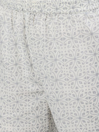 Thumbnail for NOZ2TOZ Women Off White Three-Quarter Sleeves Straight Kurta And Palazzo Set - Distacart