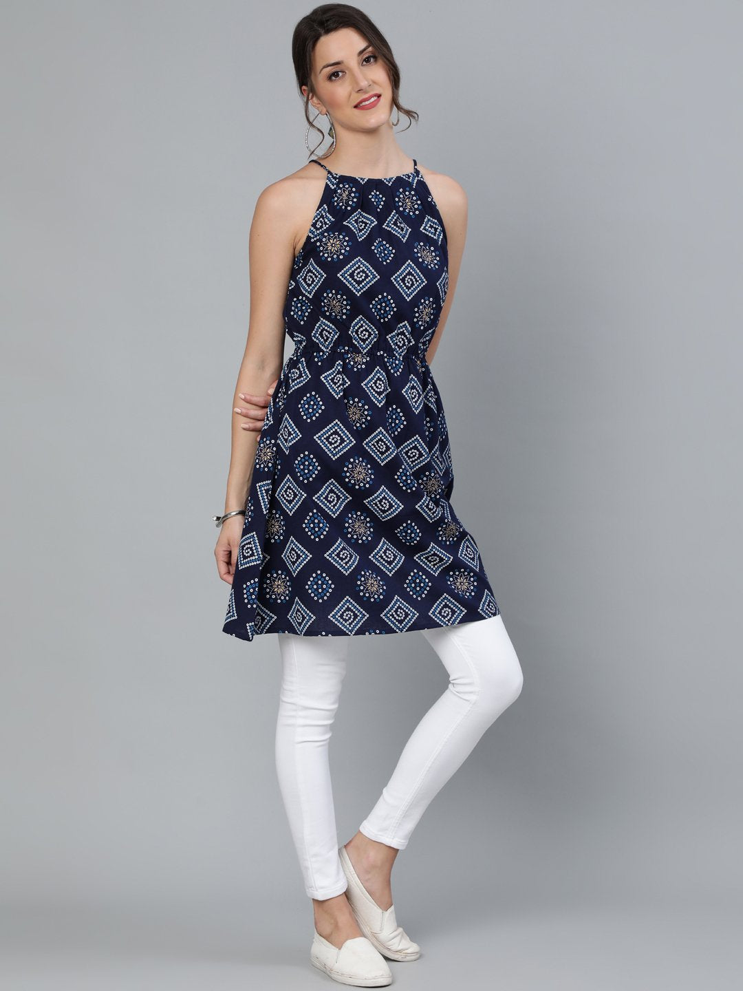 Net White / Blue Sleeveless Short Kurti at Rs 320 in Kolkata | ID:  19133189312