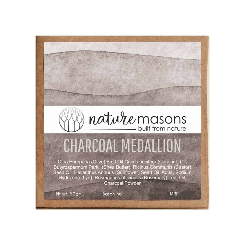 Nature Masons Charcoal Medallion Soap Bar - Distacart