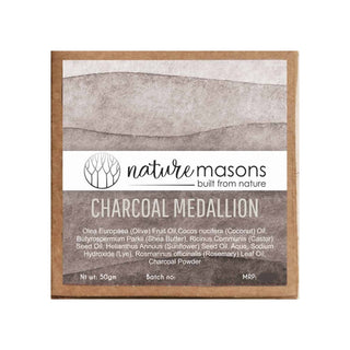 Nature Masons Charcoal Medallion Soap Bar - Distacart