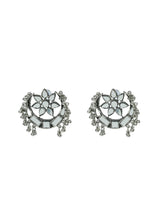 Thumbnail for Mominos Fashion Johar Kamal Silver-Plated Brass Finish Mirror Work Choker For Women - Distacart