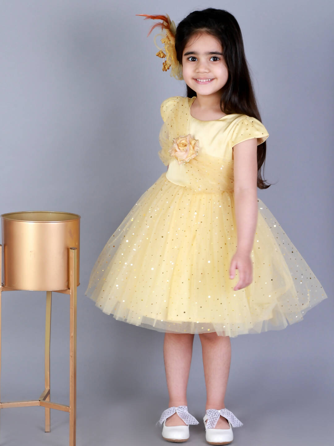 Lil Drama Girls Party Dress - Yellow - Distacart