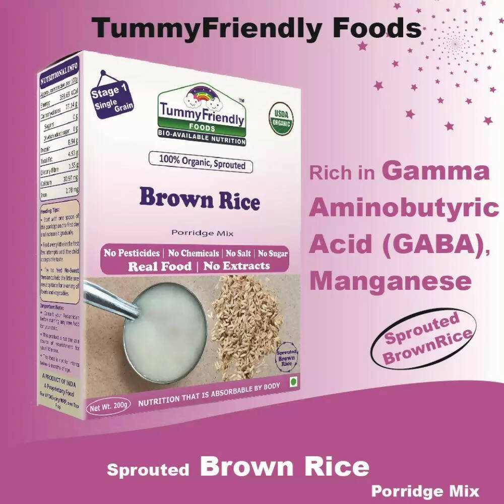 TummyFriendly Foods Certified Stage1 Ragi, Brown Rice Porridge Mixes - Distacart