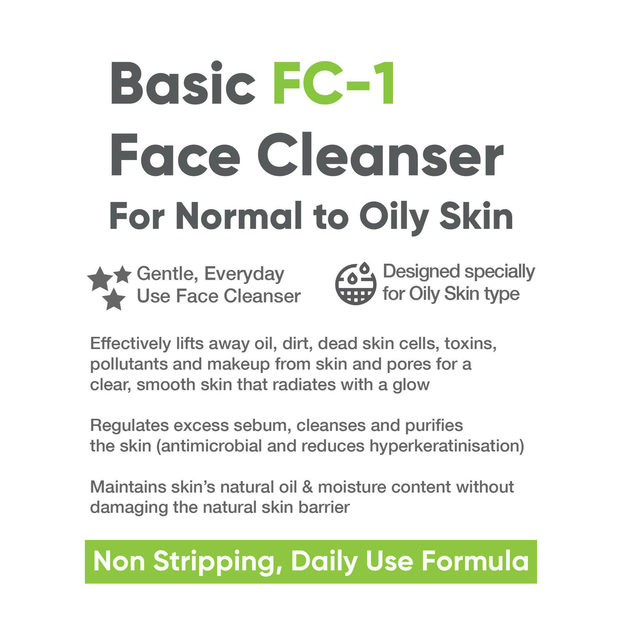 Cos-IQ FC-1 Face Cleanser for Oily Skin - Distacart